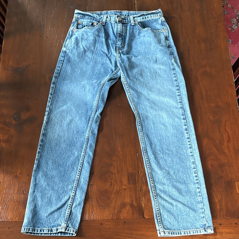 Levi's 505 Light Blue Straight Jeans width 32 length 32